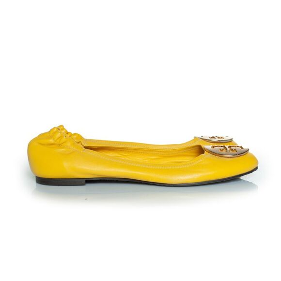 Tory Burch yellow leather flats